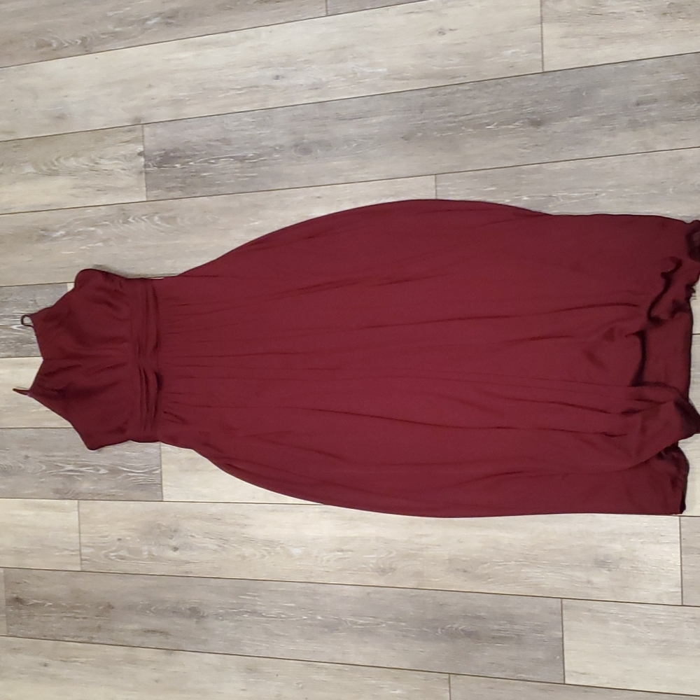 David Bridal Micro-Pleated Mesh Halter